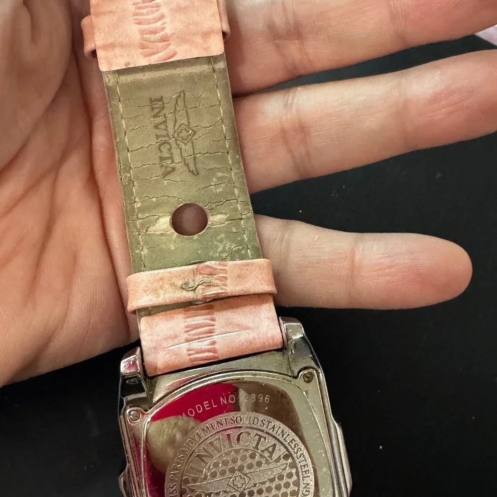 Invicta Lupah Collection Watch – Model 2396 (Pink Dial, Leather Strap) - Picture 9 of 11
